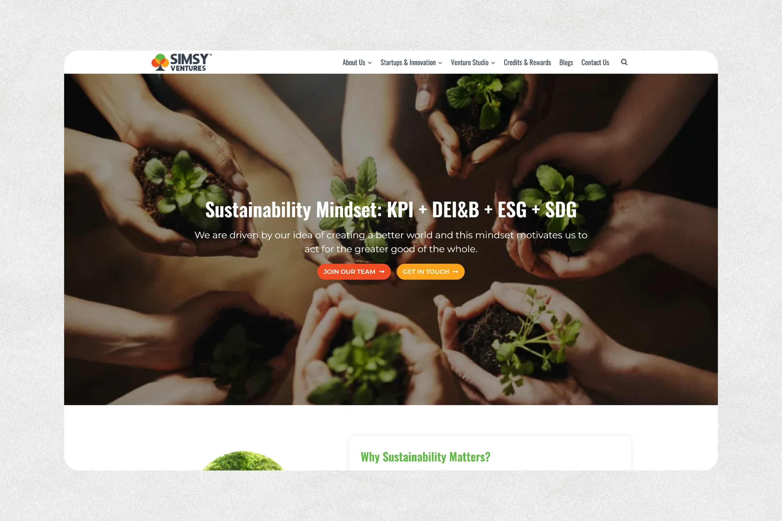 Simsy Venture Hero Banner