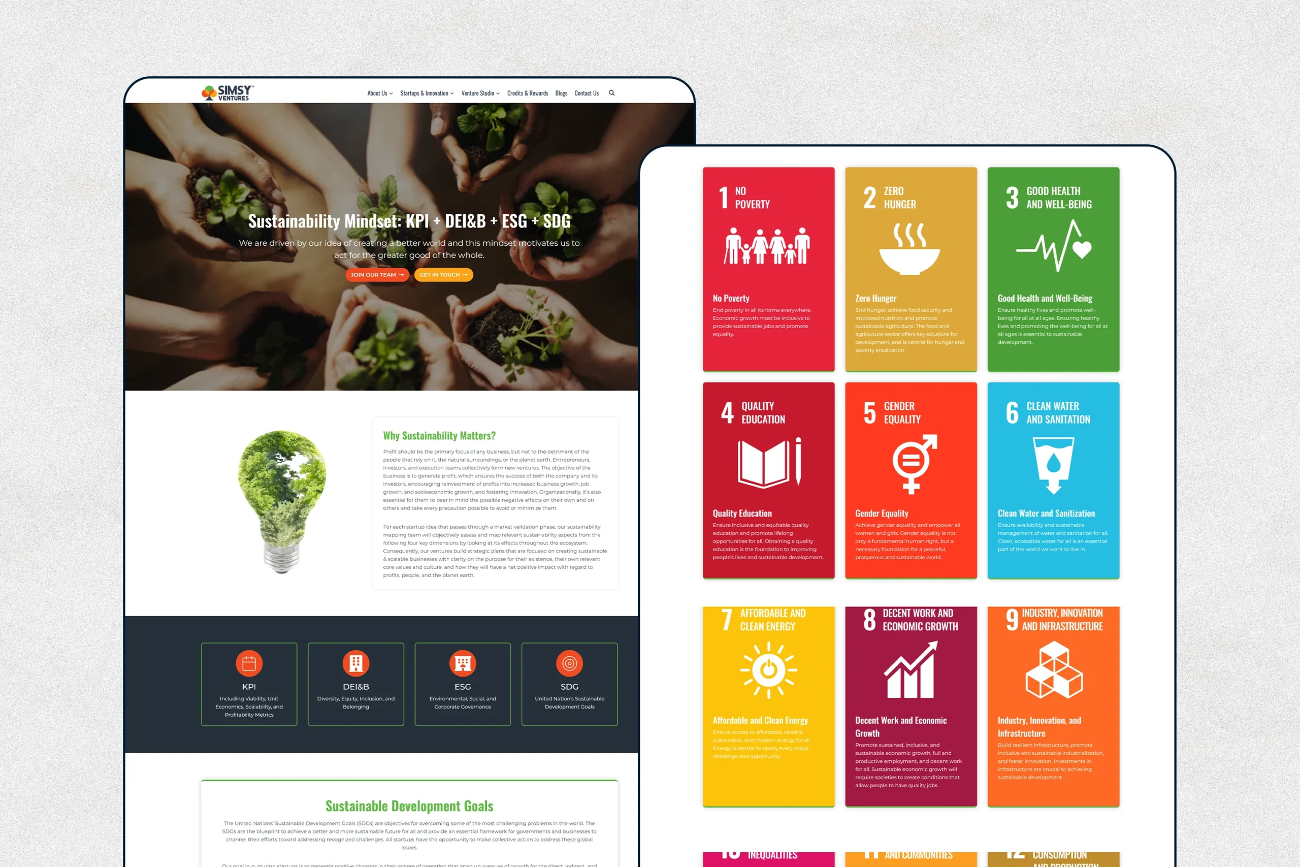 Simsy Venture Sustainability